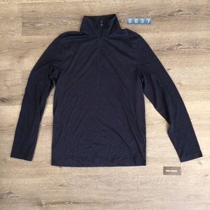 NWT Michael Kors Midnight Navy Half Zip Pullover Size Small